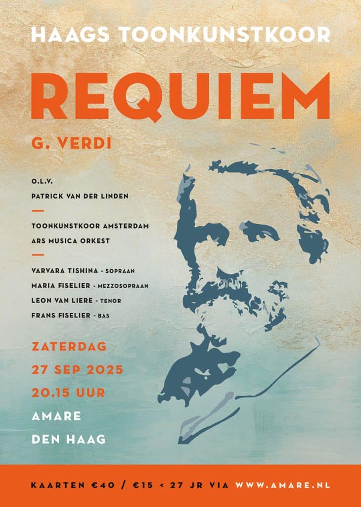 concertposter van Messiah van Händel van het Haags Toonkunstkoor